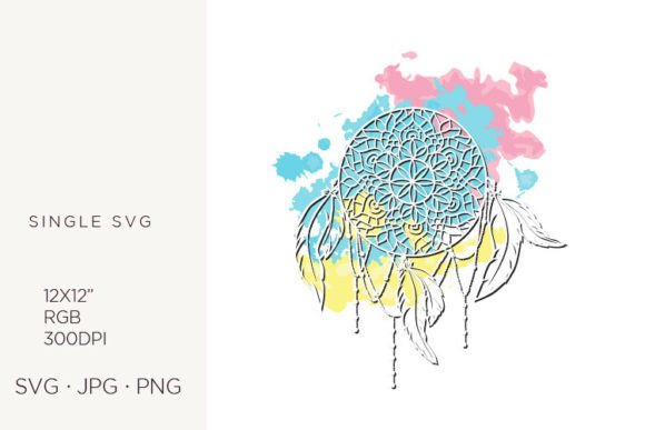 Dream Catcher and Watercolor Splash: A Creative Vector Toolkit
