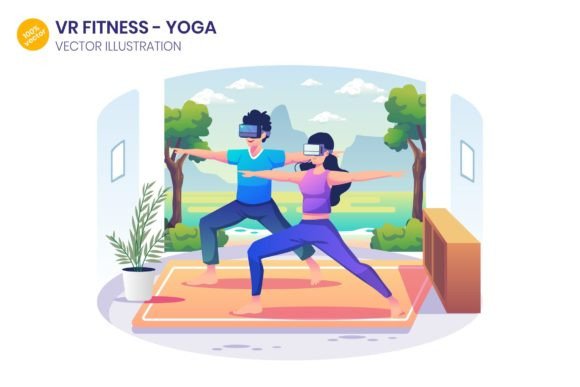 Elevate Design with VR Fitness Yoga Art