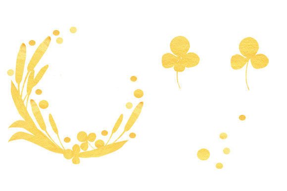 Elevate Your Designs with Premium Hand Drawn Gold Wreath Clipart PNG