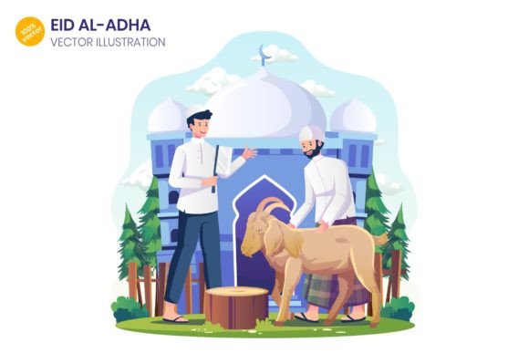 Elevate Your Eid Al-Adha Projects with Professional Vector Illustrations