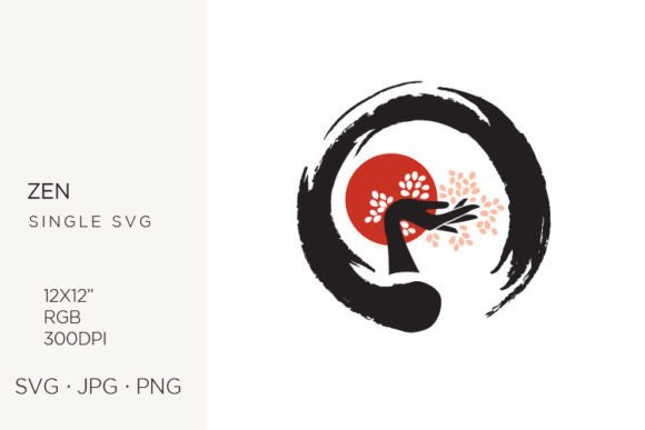 Evaluating the Versatility of Hand with Leaves, Red Sun Inside Zen for Modern Design Projects