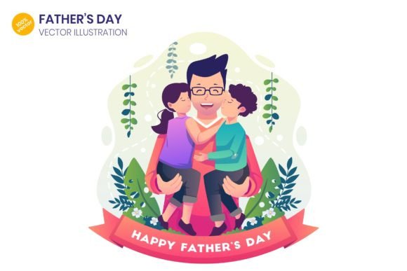 Father's Day Flat Illustration: A Design Guide