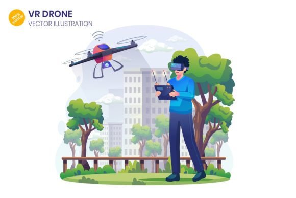 Mastering Your Visuals: A Guide to VR Drone Flat Illustration Assets
