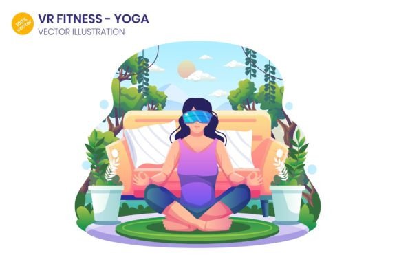 Revolutionizing Wellness: The Impact of VR Fitness Yoga Flat Illustration on Digital Health Design