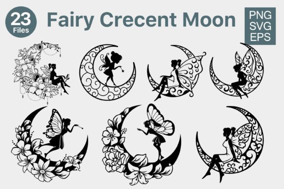 Unlocking Creative Potential with the Fairy Crescent Moon SVG PNG Bundle