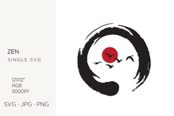 Zen Symbol and Birds: A Visual Journey for Modern Creators